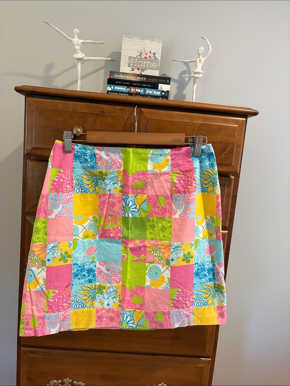 Lilly Pulitzer Patchwork Floral Mini Skirt in Pink, Yellow, Green, Blue